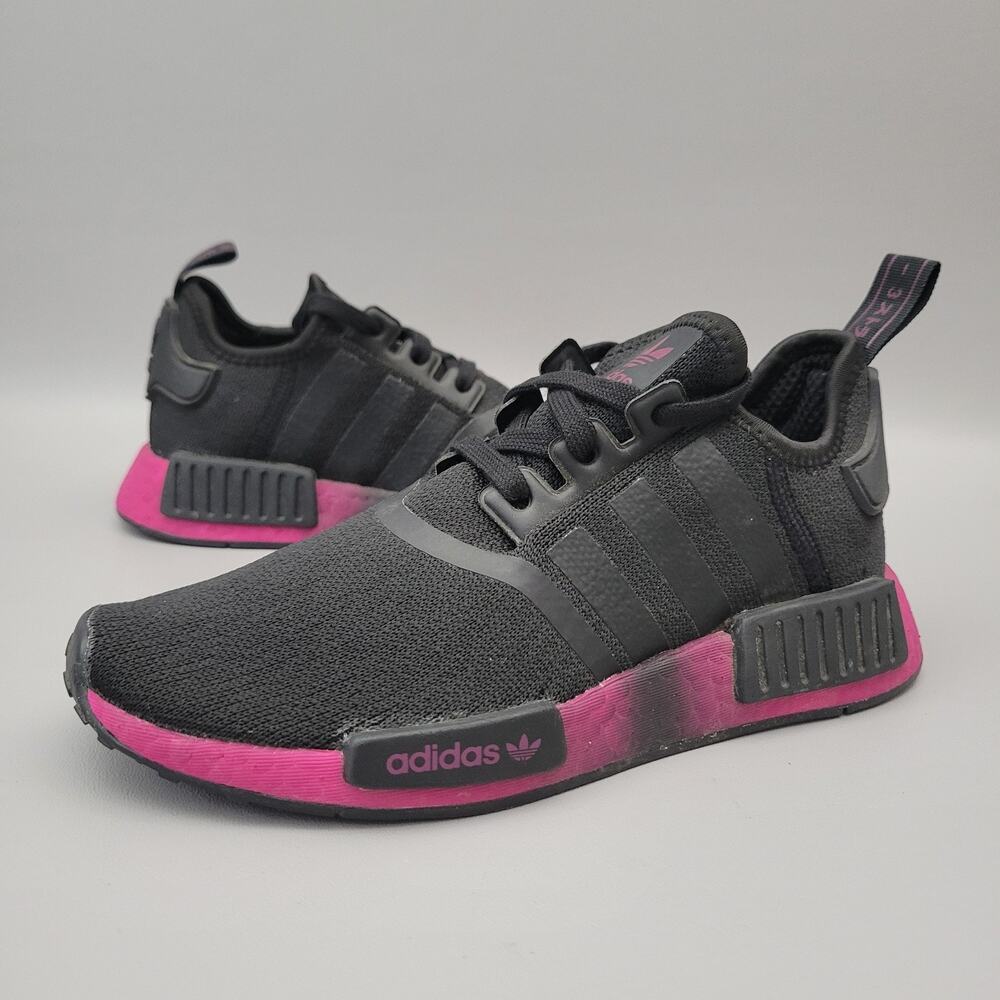 Adidas NMD_R1 Black Power Berry Running Gym Sneakers Womens Size 6.5